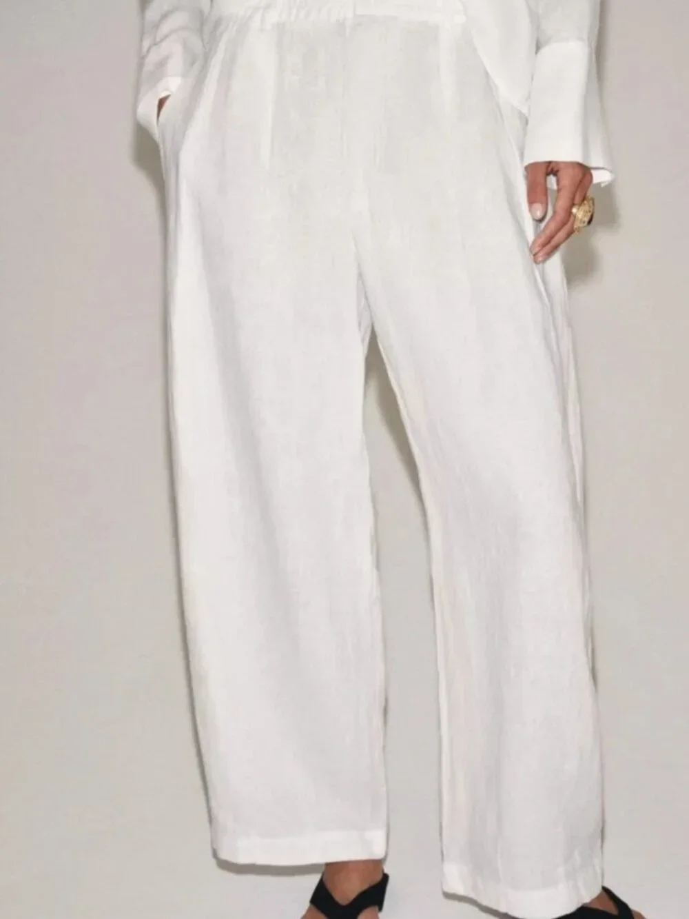 Zara Collection Pleated Linen Pants _ Size M